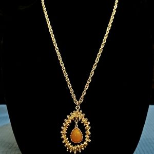 YUMMY BUTTERSCOTCH  Vintage Sarah Coventry Necklace